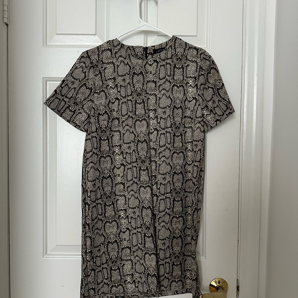 Zara Snake Print Dress - Black and Gray
